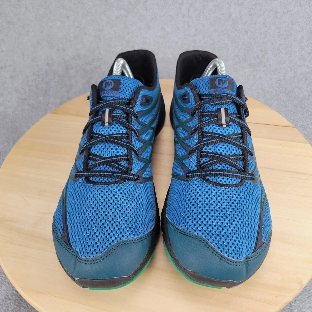 Merrell Bare Access 4 Trail Running Shoes Mens 10 Blue Vibram Zero Drop J37749 - Picture 3 of 10
